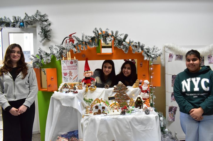 Коледна украса в ОбУ „Св. св. Кирил и Методий“, гр. Димитровград