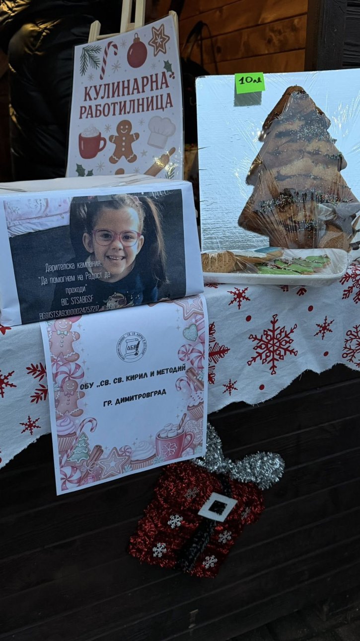 Благотворителен коледен базар за каузата: 