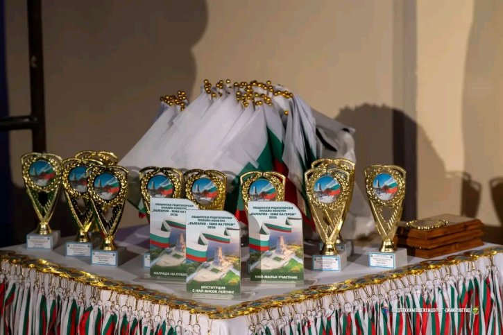 Награждаване на победителите в общинския онлайн рецитаторски конкурс „България – земя на герои“