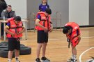 Достойно представяне на ученици от 7. клас в състезанието „Млад спасител“.