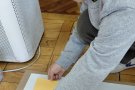 Първокласници изработиха лапбук за светите братя Кирил и Методий.
